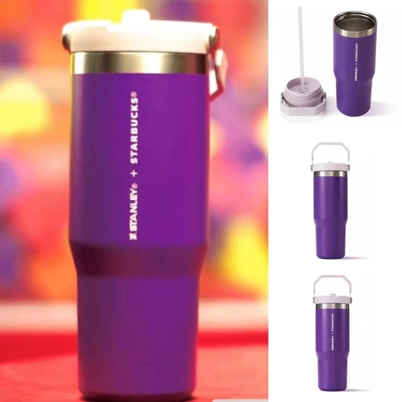 Stanley x Starbucks collaboration bottle Tumbler flip straw lid cold hot drink - Picture 1 of 3
